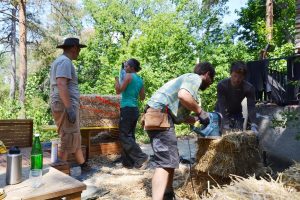 Straw Bale Wrapping in Plank