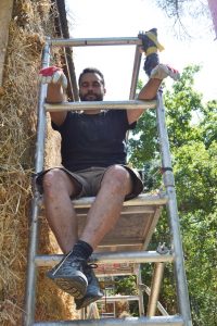 Straw Bale Wrapping in Plank