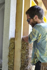 Straw Bale Wrapping in Plank