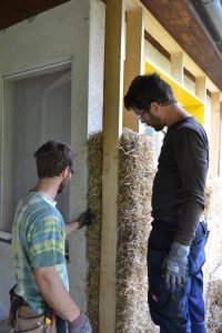 Straw Bale Wrapping in Plank