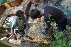 Straw Bale Wrapping in Plank