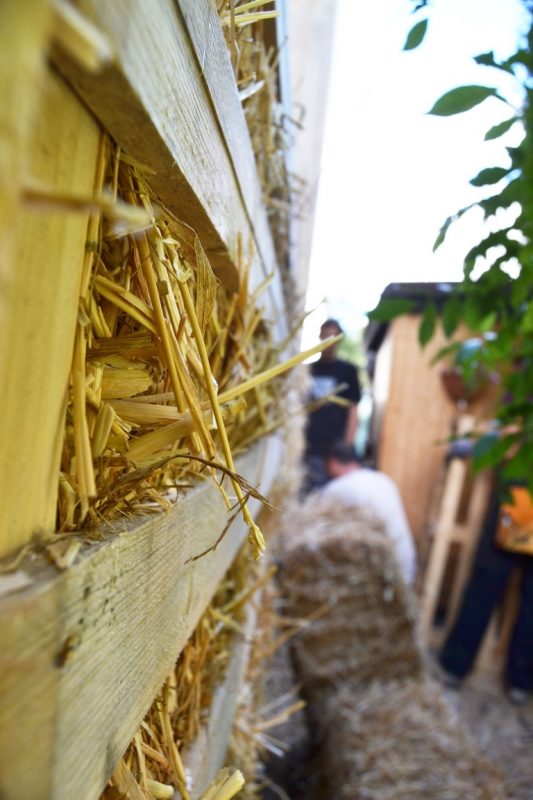 strohballen-Wrapping in Wien